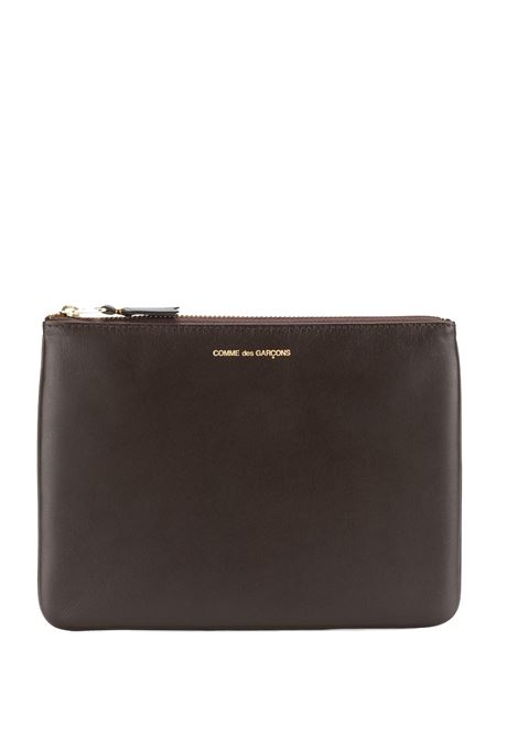 pouch zip classic line unisex marrone COMME DES GARÇONS WALLET | SA5100801